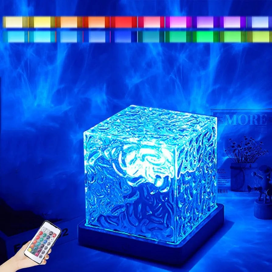 LED Ice Cube Light with Remote Control – Multicolor Decorative Lamp