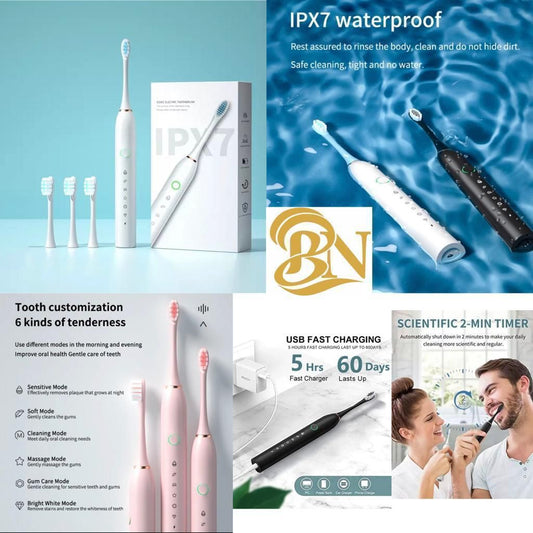 Sonic Electric Toothbrush with IPX7 Waterproof Design