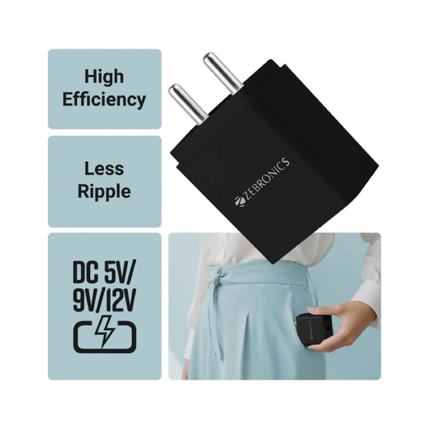 Zebronics MA100B Fast Charger