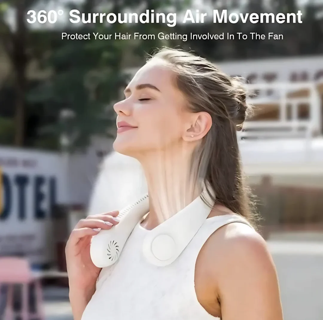 360° Bladeless Neck Fan – Hands-Free, Portable Cooling - Image 4