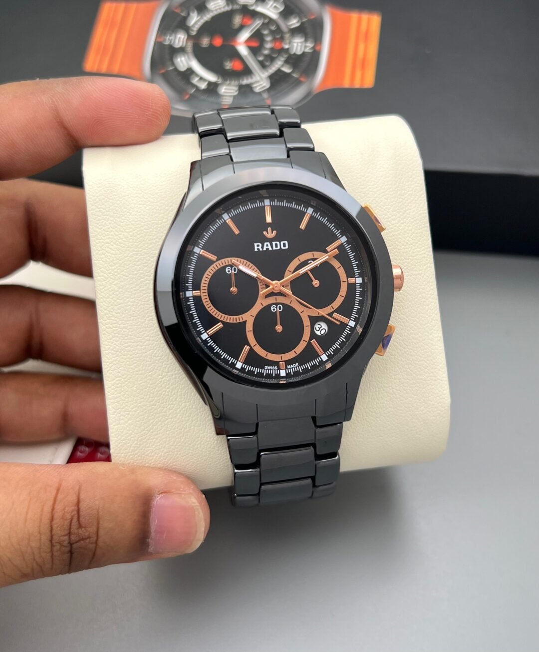 Rado Men's Ceramic Chronograph Watch – Super Clone - Image 5