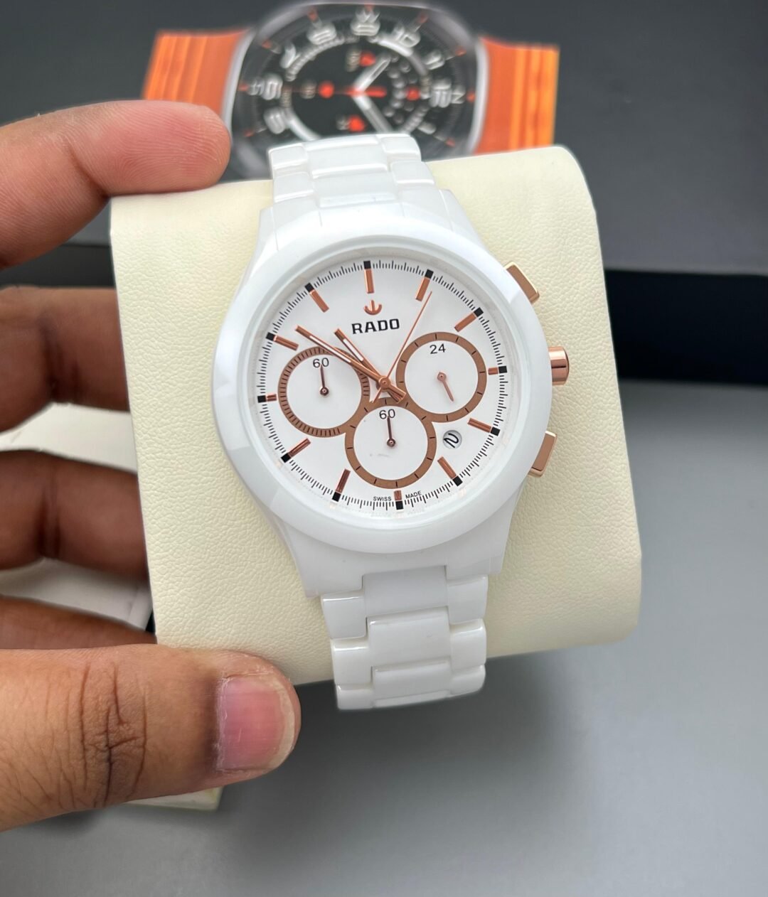 Rado Men's Ceramic Chronograph Watch – Super Clone - Image 2