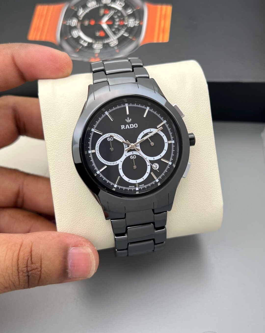 Rado Men's Ceramic Chronograph Watch – Super Clone - Image 3