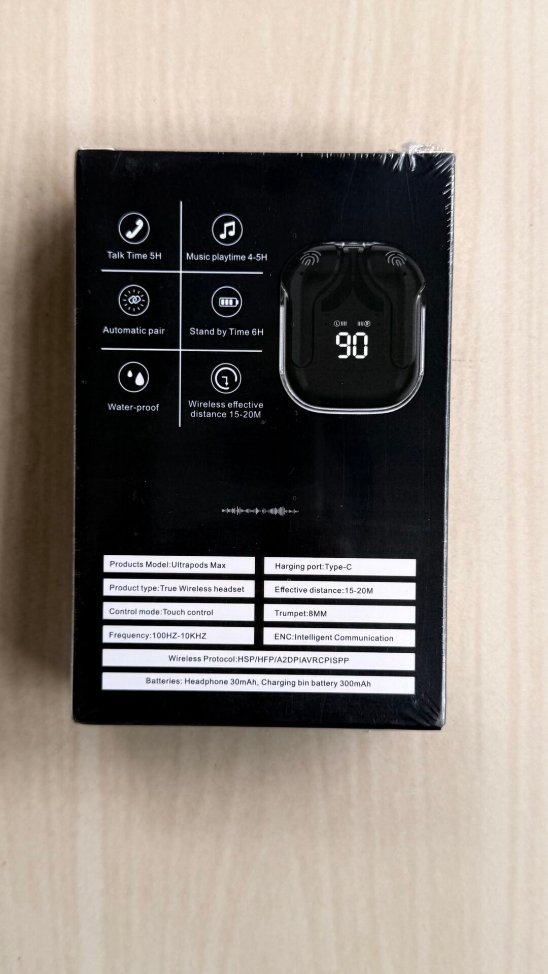 Ultrapods Max Wireless Earbuds 5.3 | True Wireless Headphones with LED Display - Image 2