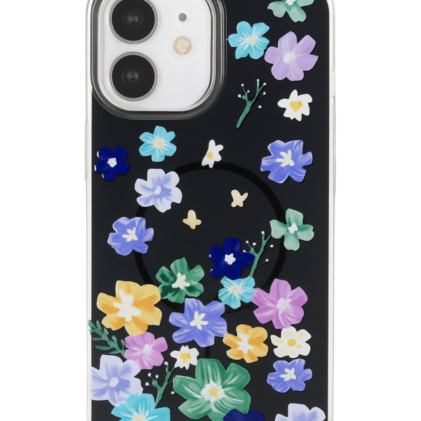 Floral MagSafe Phone Case for iPhone 15 – Clear Protective Bumper Cover