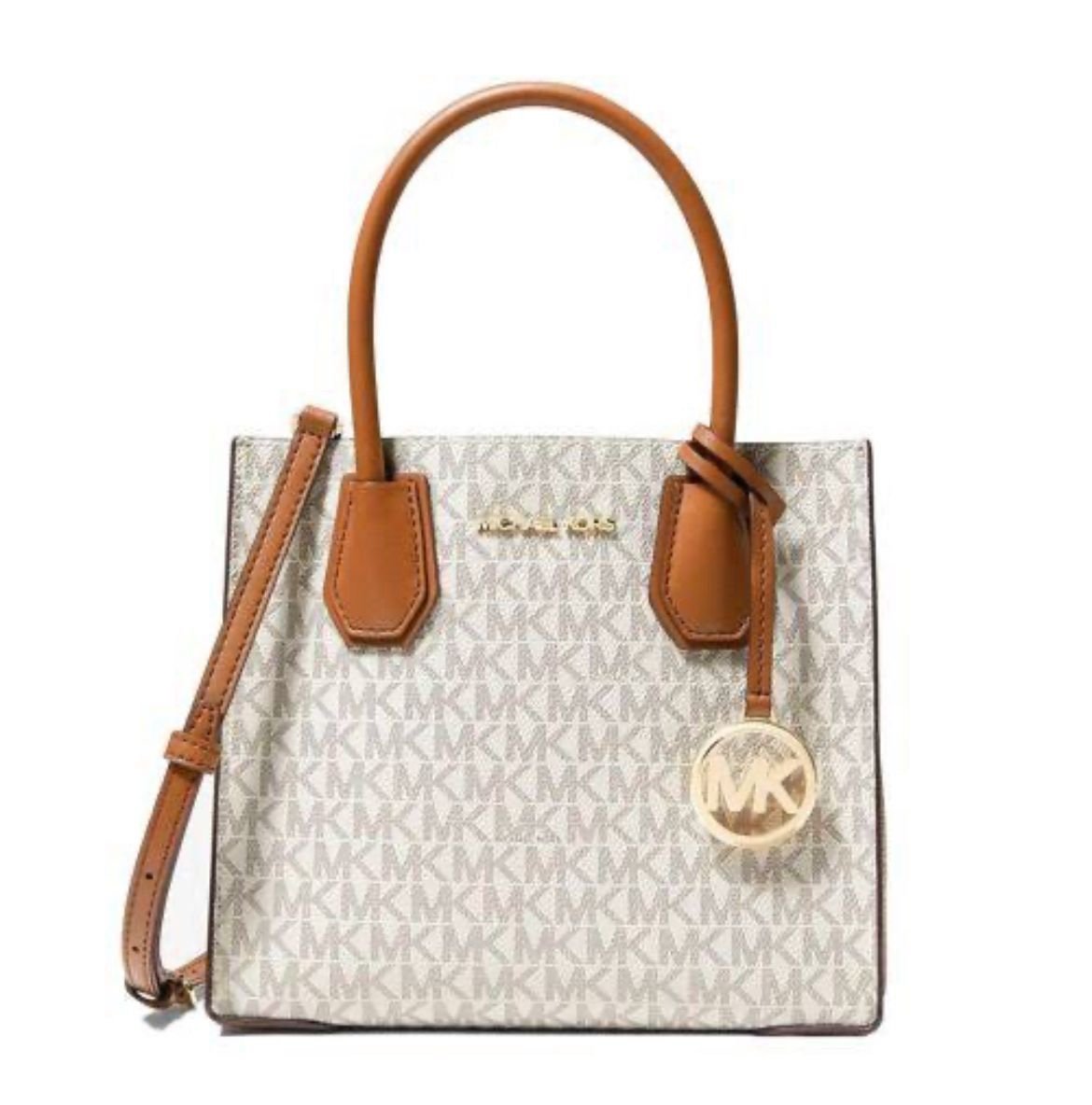 MICHAEL KORS – Mercer Medium Logo & Leather Accordion Crossbody Bag