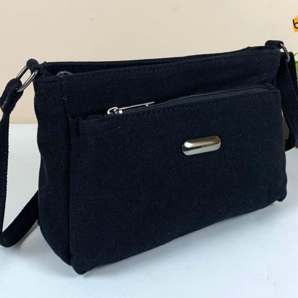 Denim Multi-Pocket Sling Bag