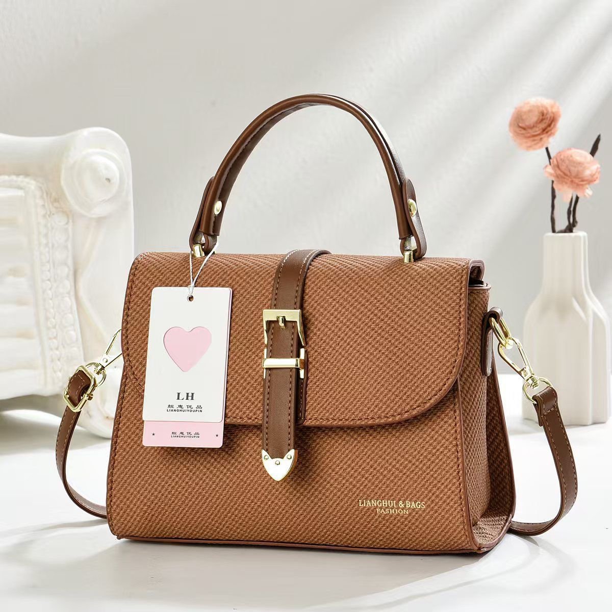 Imported Premium Ladies Handbag & Sling Bag – Big Size, Classy Buckle Design, Spacious & High Quality