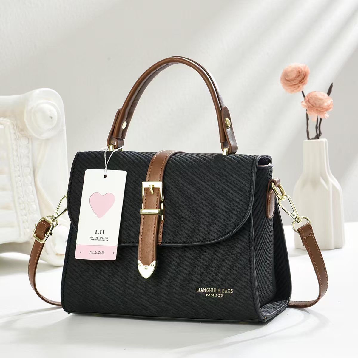 Imported Premium Ladies Handbag & Sling Bag – Big Size, Classy Buckle Design, Spacious & High Quality - Image 4