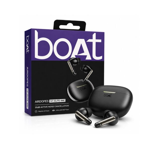 boat anc wireless earbuds – 35db noise cancellation & 42h playback